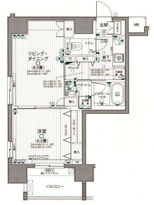 日神デュオステージ浅草国際通りの間取り|間取りです。