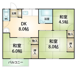 【間取り】 | 松が丘住宅１２号棟