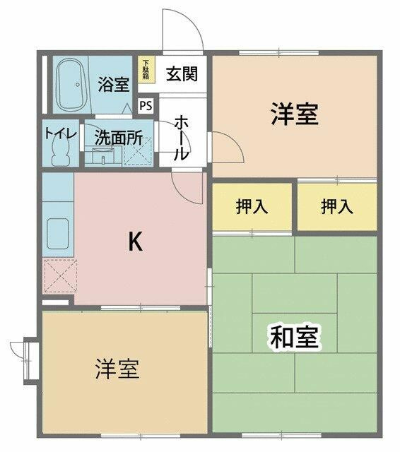 フレグランス坂下ＡＢの間取り
