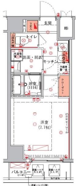 ハーモニーレジデンス東京イーストゲートの間取り