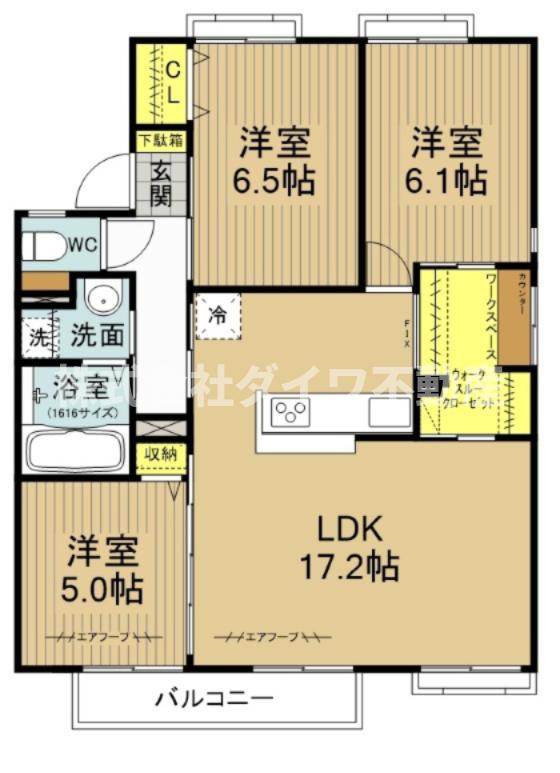 シャンピア吉久Aの間取り