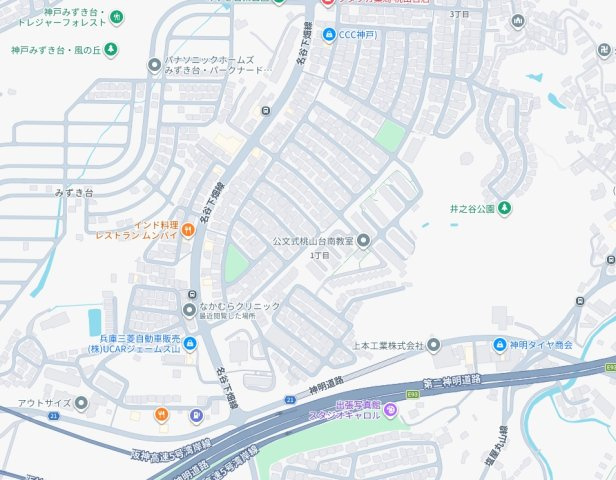 神戸市垂水区桃山台　第10期　新築一戸建ての地図