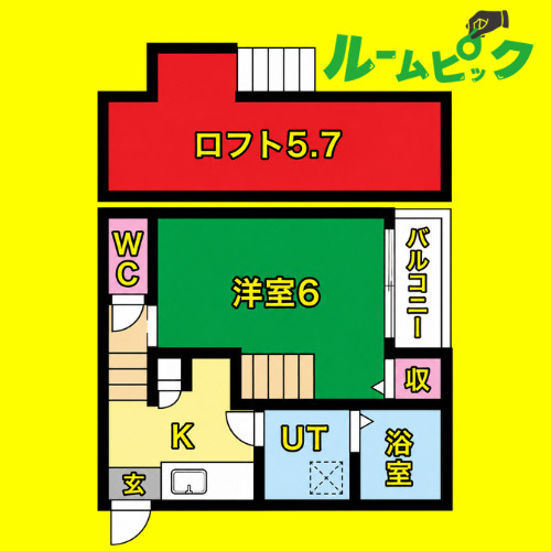 BiBan'z I　名古屋市賃貸　仲介手数料無料の間取り