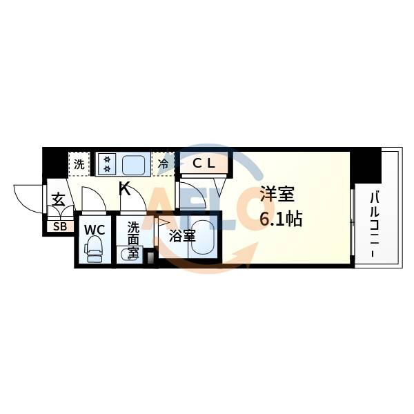 プレサンスOSAKA三国ネオスの間取り|プレサンスOSAKA三国ネオス　間取り