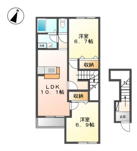 ウォーターミル七番館の間取り