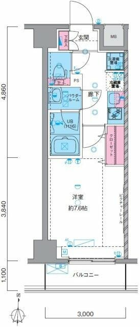 ＧＥＮＯＶＩＡ南千住Ⅴｓｋｙｇａｒｄｅｎの間取り