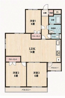 【間取り】 | 東難波ハイツ