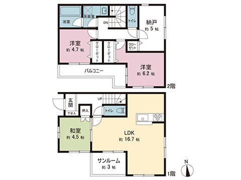 【間取り】 | 藤沢市高倉　中古戸建