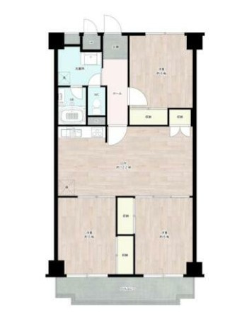【間取り】 | チュリス清水 中古マンション | 効率的かつ暮らしのことをしっかり考えた間取りです
