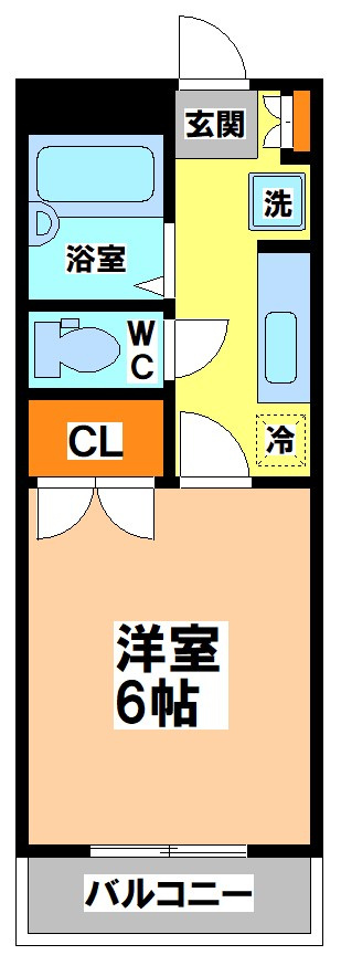 武蔵野市境１丁目のアパートの間取り