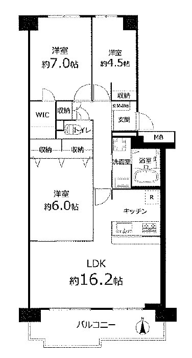 西神中央ウエステージ参番館の間取り