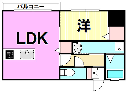 【間取り】 | スリーゼハイツ王子B棟