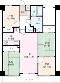 ユーハウス長久手の間取り