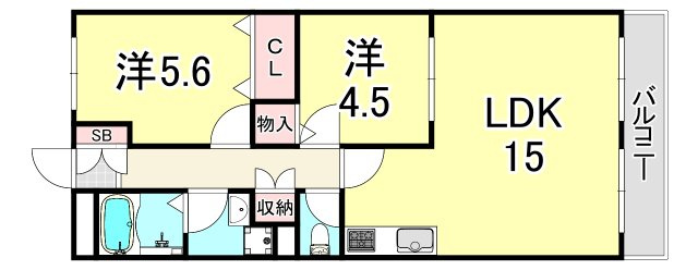 ハイム園田の間取り