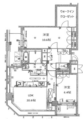 ディーグラフォート大阪N.YタワーHIGOBASHIの間取り