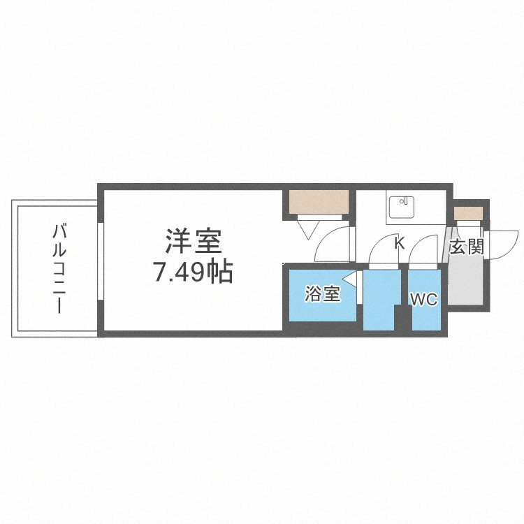 フォーリアライズ難波南レーヴの間取り