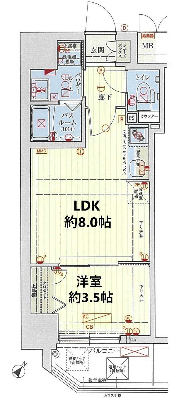 スワンズシティ神戸湊川の間取り
