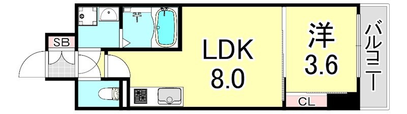 LIVIAZ KOBE LaMerの間取り