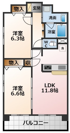 【間取り】 | カーヨパレス鳴尾