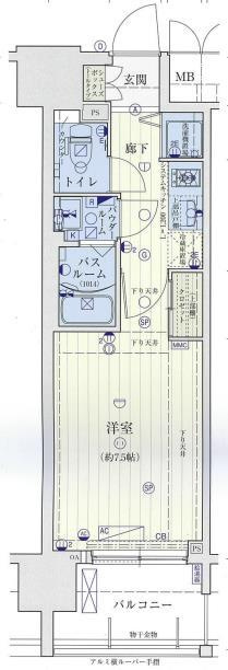 スワンズシティ大手前レーヴェの間取り