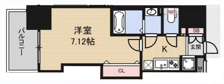Luxe天神橋の間取り