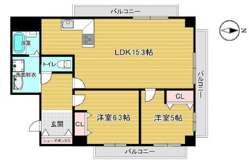 エルザグレース堀江タワーの間取り