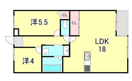芦屋翠ケ丘アーバンリズの間取り