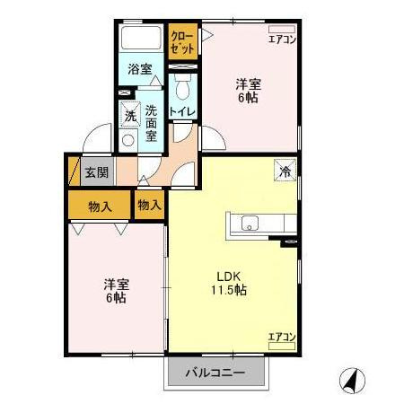 グランシャリオ ＡＢＣの間取り
