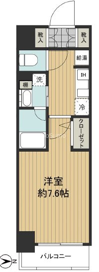 エグゼ心斎橋イーストの間取り