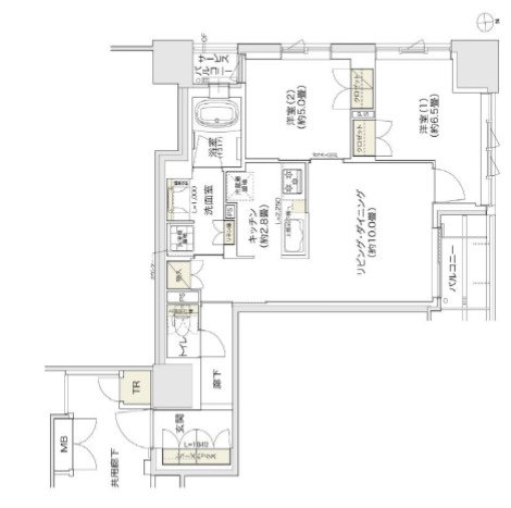 ブランズタワー谷町四丁目の間取り