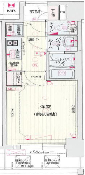 プレサンス立売堀パークシティの間取り