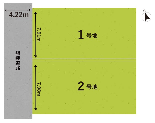 高槻市真上町　第1期　売土地の区画図|全2区画