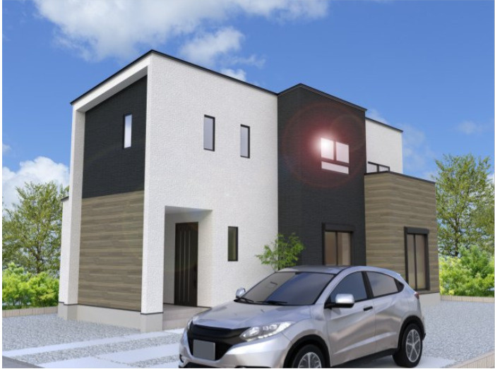 高崎市吉井町吉井第１期（全4棟）2号棟の外観パース|外観パースです
