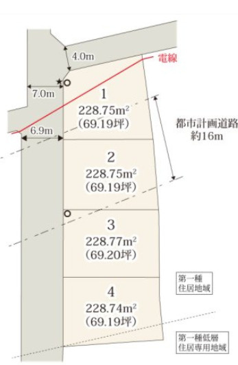 高崎市吉井町吉井第１期（全4棟）2号棟の区画図