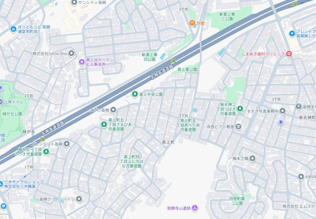 高槻市真上町　第1期　売土地の地図