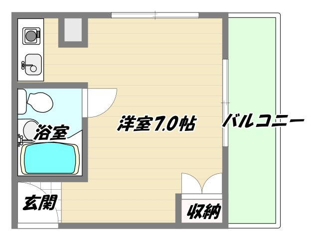 大阪市東淀川区淡路４丁目の賃貸マンションの間取り