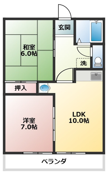 【間取り】 | ウィンディー津森Ⅰ