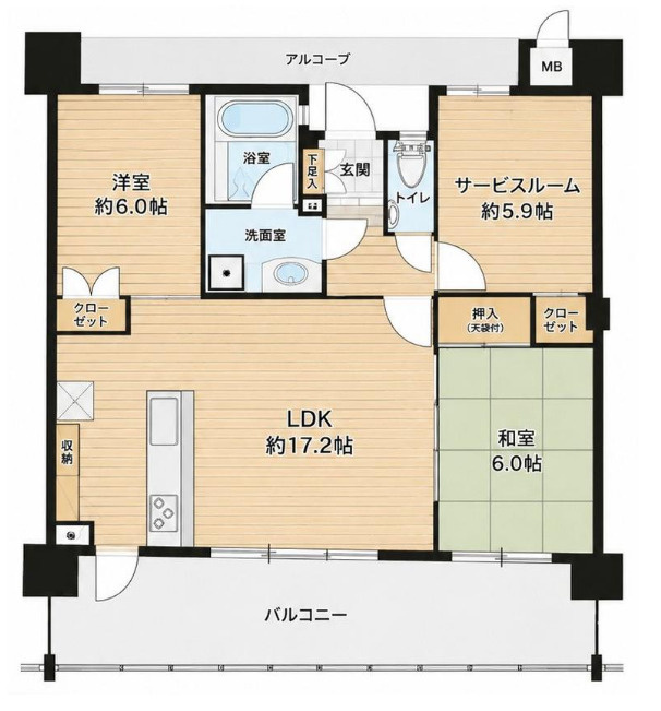 ミオカステーロ泊の間取り