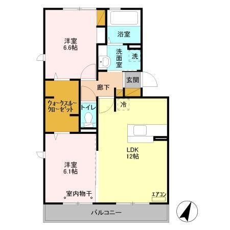グランドゥール 高柳　Aの間取り