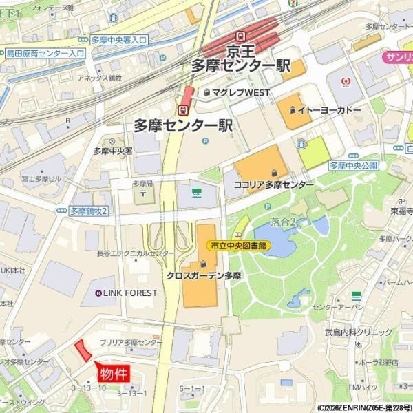 Ｂｒｉｌｌｉａ多摩センターの地図