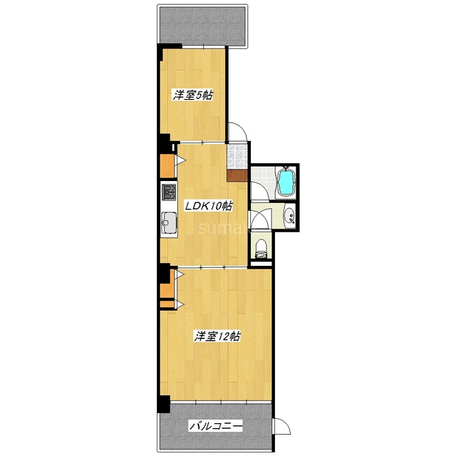 クリニックプラザ２１の間取り|東向きのお部屋です☆