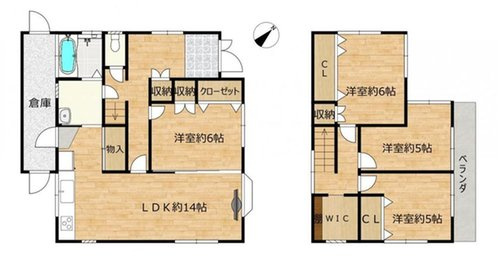 草江リフォーム済み戸建の間取り