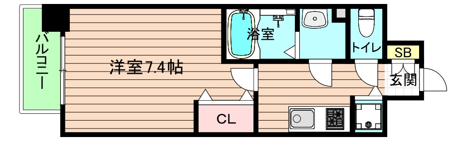 大阪市都島区高倉町３丁目の賃貸マンションの間取り
