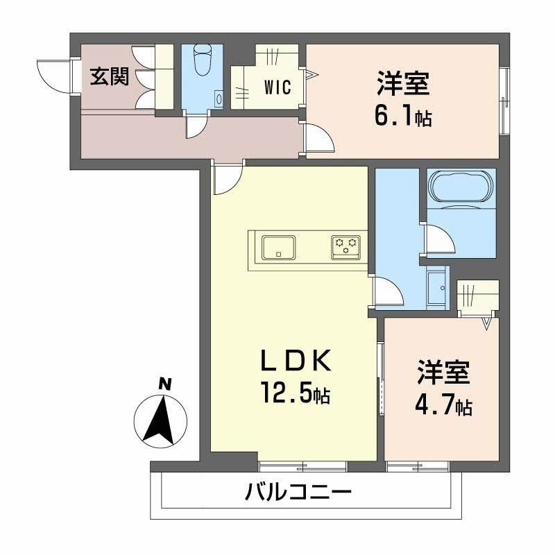 シャーメゾンＨＡＲＵの間取り