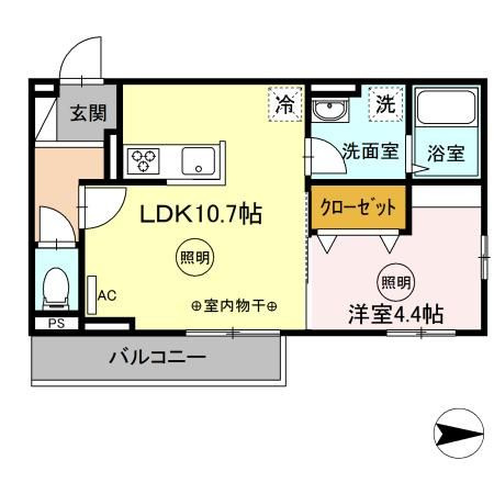 エレガンスコート 屋島の間取り
