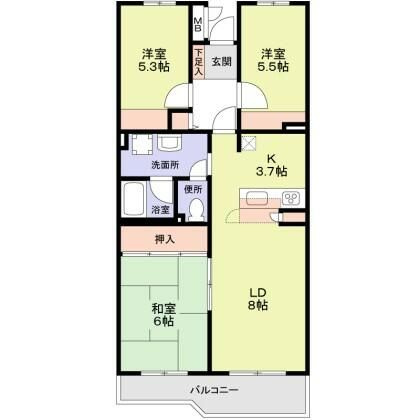 東長崎ハイツの間取り