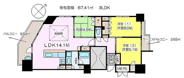 【間取り】 | センティア中之島南