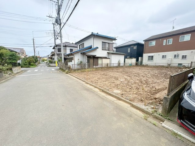 川越市山田　建築条件なし売地　東武東上線『川越駅』バス15分　【山田小学区】の前面道路含む現地写真