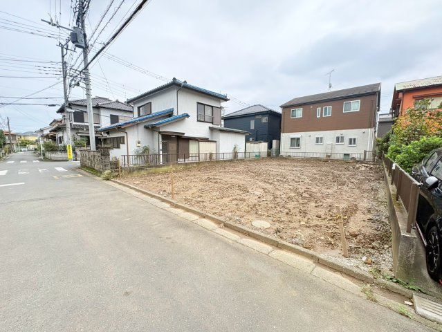 川越市山田　建築条件なし売地　東武東上線『川越駅』バス15分　【山田小学区】の前面道路含む現地写真