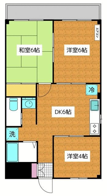 明石マンションＢ棟の間取り